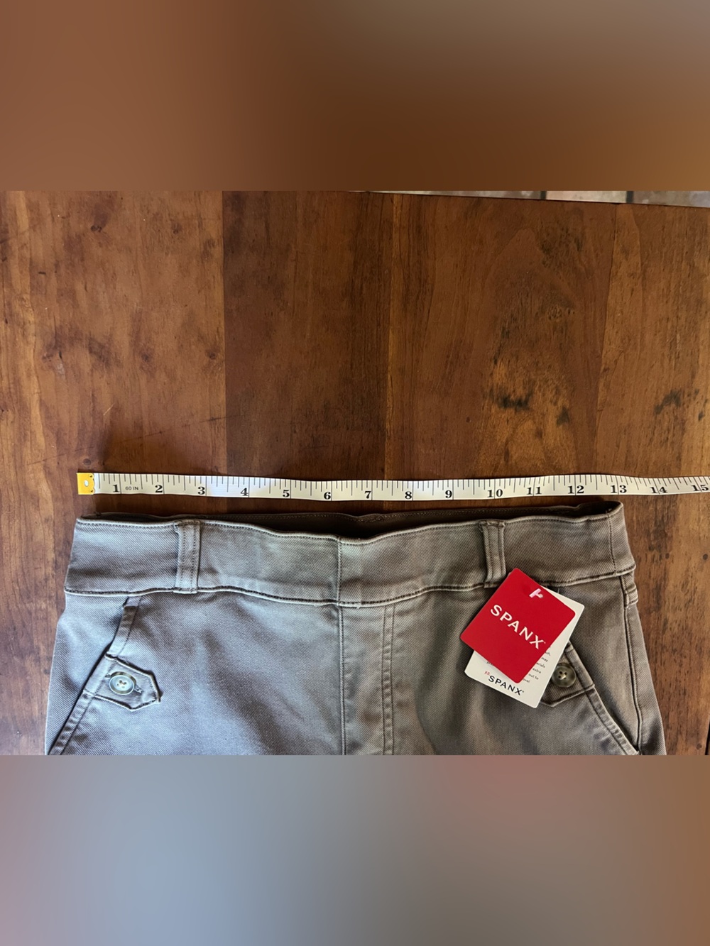 SPANX—Stretch Twill Cropped Wide Leg Pant in Smoke Trouser Classic Capsule—S - Picture 4 of 10